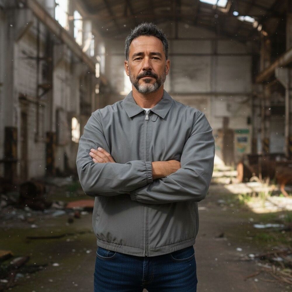 London Fog Bomber Jacket Full Zip Collared Lined Coat Gray XXLarge